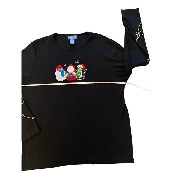 Paradise Bay Women's Holiday Snowman, Santa, Penguin Shirt Size Large - Picture 4 of 5